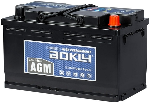 Батарея аккумуляторная AOKLY AGM80 80А/ч 780А 12V Обратная полярн. стандартные (Европа) клеммы