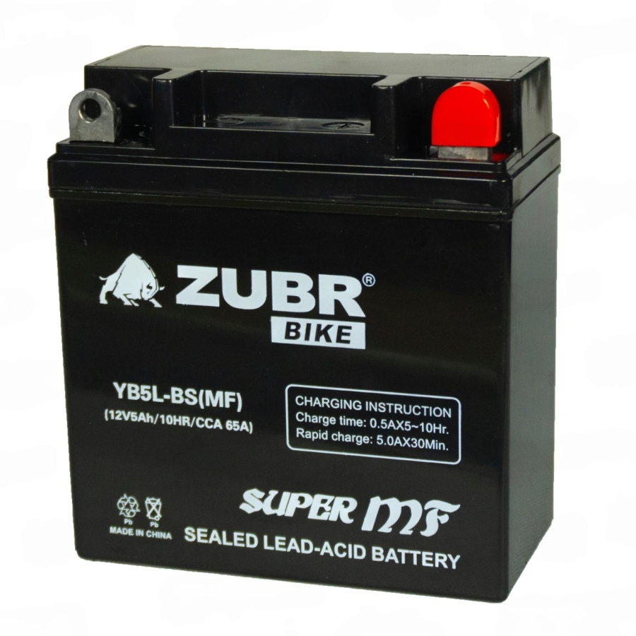 Аккумуляторная батарея ZUBR YB5L-BS (MF) 5 Ah