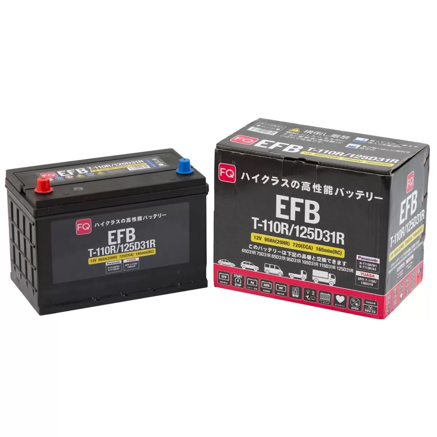Аккумулятор, FQ T110R, EFB, 90 Ah, азия, прямая полярность